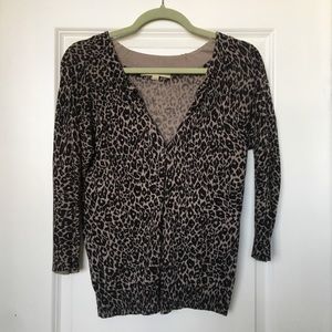 LOFT Leopard Print Cardigan